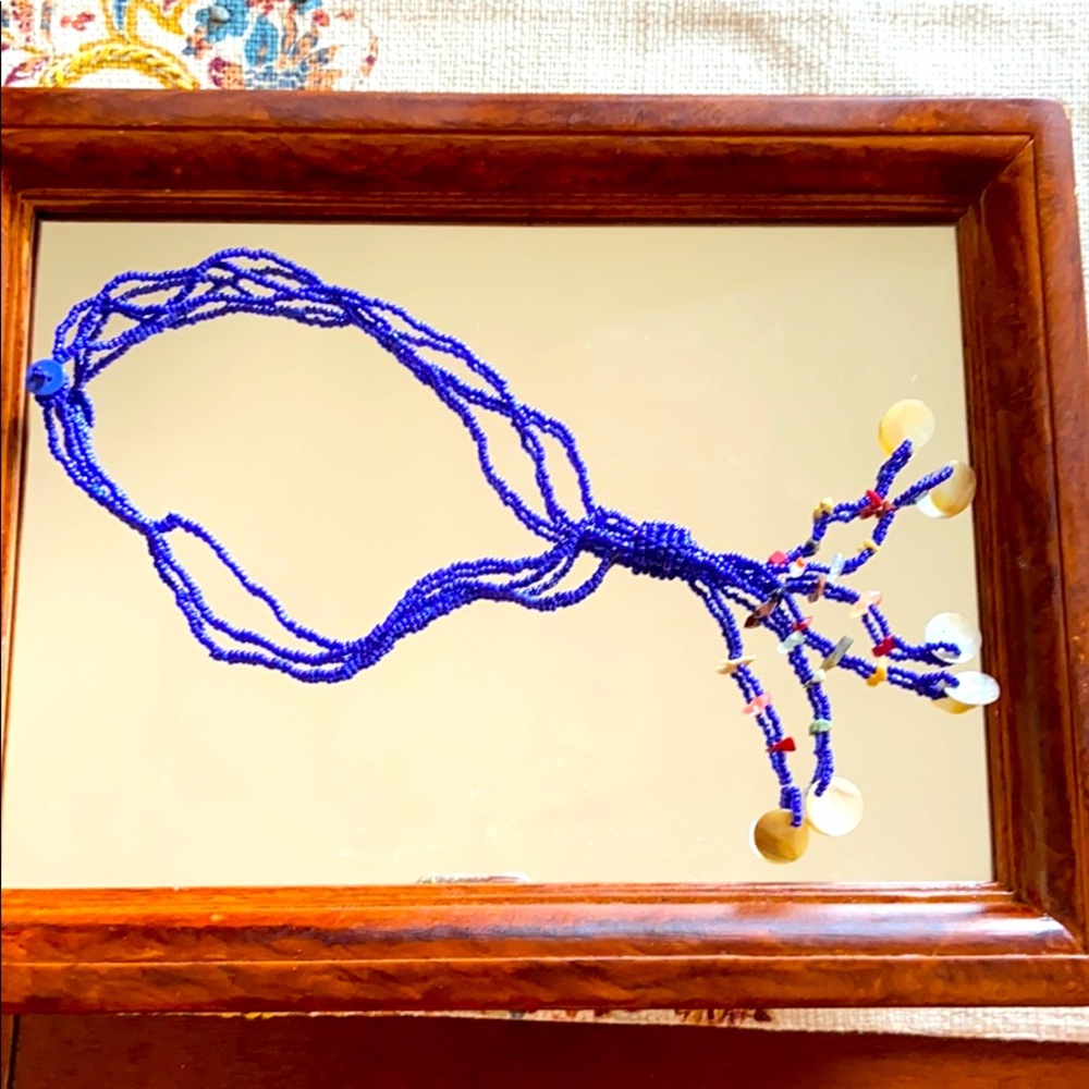 Mother-of-Pearl and Precious Stone Strand Necklace